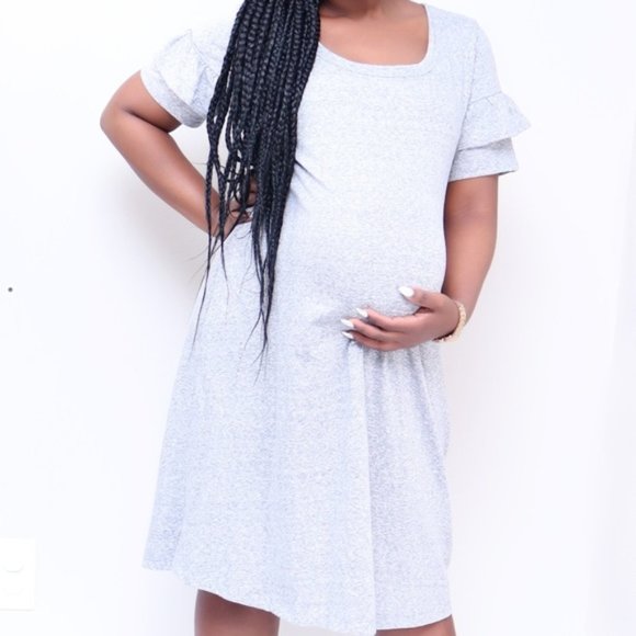 Ingrid & Isabel maternity Ruffle Sleeve Dress M - Picture 2 of 8